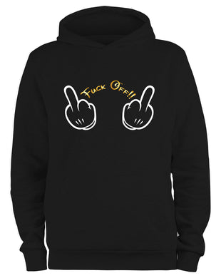 Styletex23 Kapuzenpullover Fuck Off Mickey, schwarz XXL