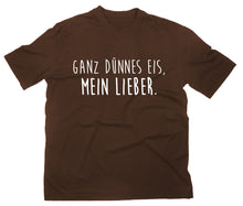 Lade das Bild in den Galerie-Viewer, Styletex23 T-Shirt Herren Ganz dünnes Eis mein Lieber Fun, braun, XXL
