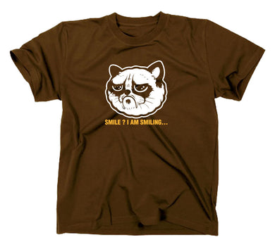 Styletex23 T-Shirt Herren Grumpy Cat, braun, XXL