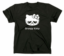 Lade das Bild in den Galerie-Viewer, Styletex23 T-Shirt Herren Grumpy Kitty Kitten, schwarz, XXL
