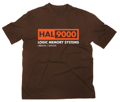 Styletex23 T-Shirt Herren HAL 9000 Computer Logo, braun, XXL