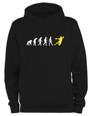 Styletex23 Kapuzenpullover Handball Evolution Of Man Fun, schwarz XXL