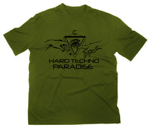 Lade das Bild in den Galerie-Viewer, Styletex23 T-Shirt Herren Hard Techno Paradise Logo, oliv, XXL
