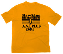 Lade das Bild in den Galerie-Viewer, Styletex23 T-Shirt Herren Hawkins Middle School AV Club Fan gelb, XXL
