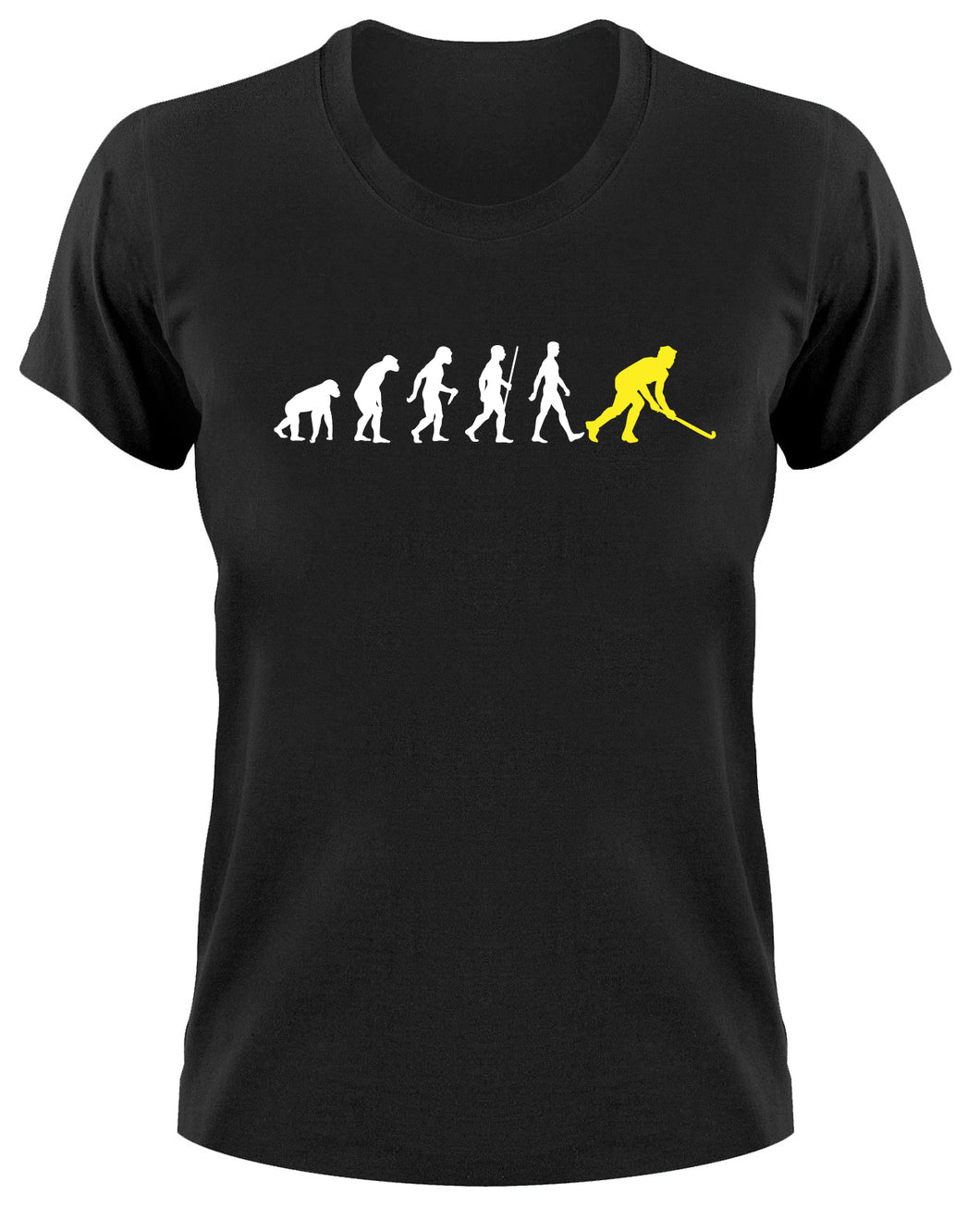 Styletex23 T-Shirt Damen Feldhockey Fun Evolution of Man