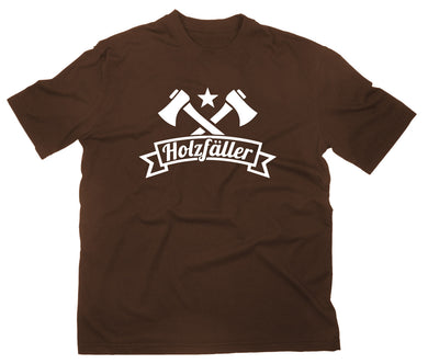 Styletex23 T-Shirt Herren Holzfäller Logo, braun, XXL