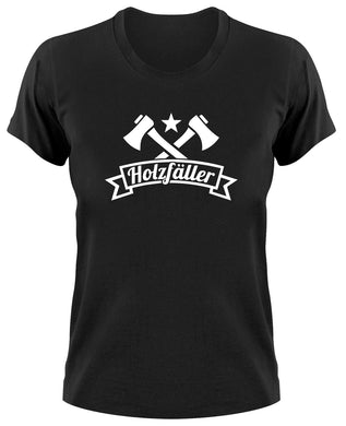 Styletex23 T-Shirt Damen Holzfäller Logo