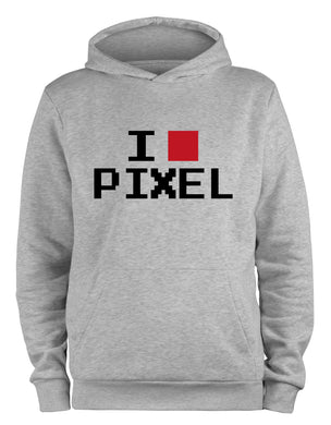 Styletex23 Kapuzenpullover I Love Pixel, XXL grau