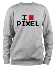 Lade das Bild in den Galerie-Viewer, Styletex23 Sweatshirt I Love Pixel, XXL grau
