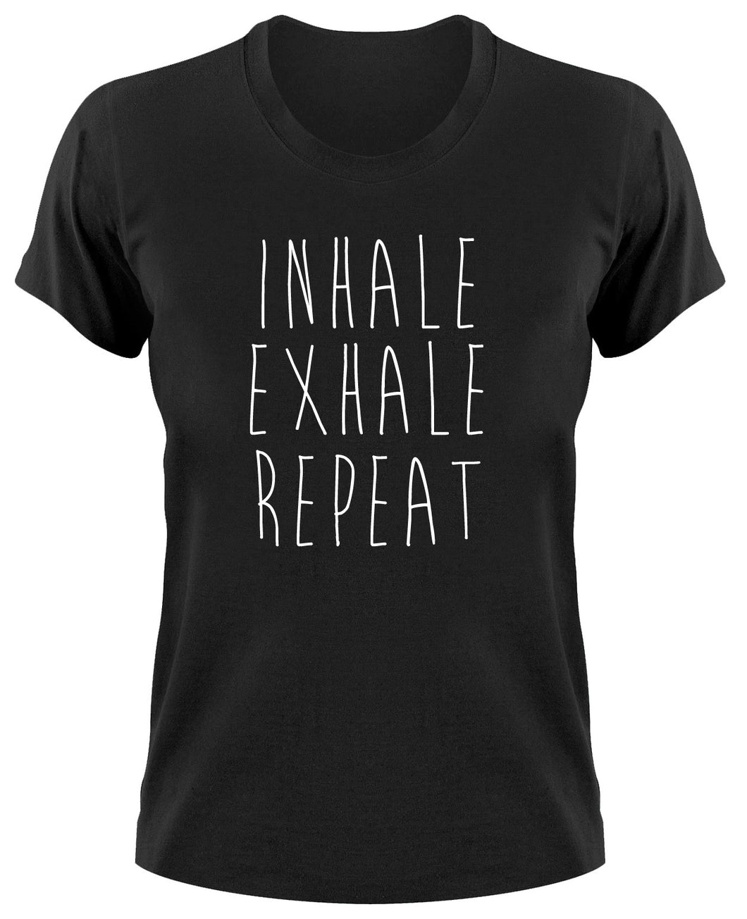 Styletex23 T-Shirt Damen Inhale Exhale Repeat, Yoga Om Shiva Shakti Pilates