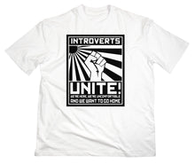 Lade das Bild in den Galerie-Viewer, Styletex23 T-Shirt Herren Introverts Unite Fun, weiss, XXL
