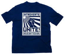 Lade das Bild in den Galerie-Viewer, Styletex23 T-Shirt Herren Introverts Unite Fun, navy, XXL
