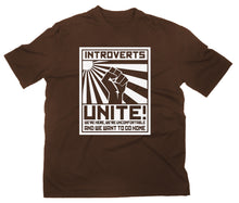 Lade das Bild in den Galerie-Viewer, Styletex23 T-Shirt Herren Introverts Unite Fun, braun, XXL
