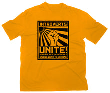 Lade das Bild in den Galerie-Viewer, Styletex23 T-Shirt Herren Introverts Unite Fun, gelb, XXL
