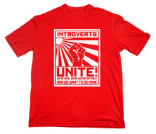 Lade das Bild in den Galerie-Viewer, Styletex23 T-Shirt Herren Introverts Unite Fun, rot, XXL
