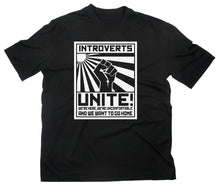 Lade das Bild in den Galerie-Viewer, Styletex23 T-Shirt Herren Introverts Unite Fun, schwarz, XXL
