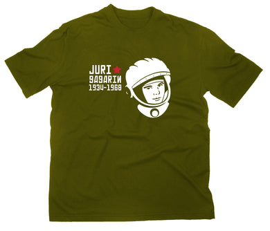 Styletex23 T-Shirt Herren Juri Gagarin, Kosmonaut UDSSR CCCP, oliv, XXL