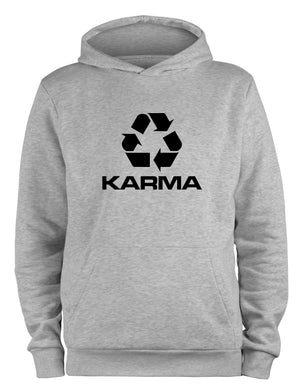 Styletex23 Kapuzenpullover Karma Recyling Symbol, XXL grau