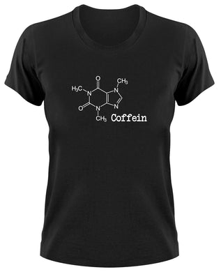 Styletex23 T-Shirt Damen Koffein Coffein Molekül, Kaffee Coffee