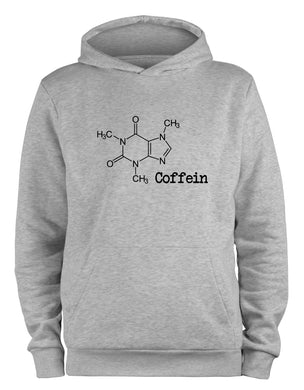 Styletex23 Kapuzenpullover Koffein Coffein Molekül, XXL grau
