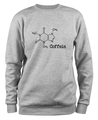 Styletex23 Sweatshirt Koffein Coffein Molekül, XXL grau
