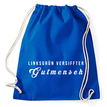 Lade das Bild in den Galerie-Viewer, Linksgrün versiffter Gutmensch Turnbeutel Sportbeutel Gym Bag, royalblue
