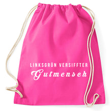 Lade das Bild in den Galerie-Viewer, Linksgrün versiffter Gutmensch Turnbeutel Sportbeutel Gym Bag, pink
