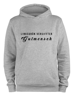 Styletex23 Kapuzenpullover Linksgrün versiffter Gutmensch, XXL grau