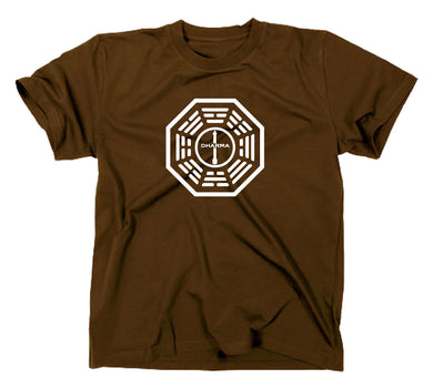 Styletex23 T-Shirt Herren Lost Der Pfeil Logo Dharma Initiative, braun, XXL