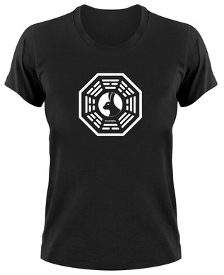 Styletex23 T-Shirt Damen Lost Der Spiegel Logo Dharma Initiative