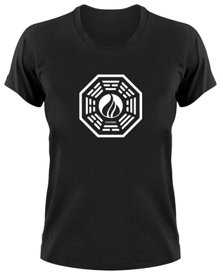 Styletex23 T-Shirt Damen Lost Die Flamme Logo Dharma Initiative