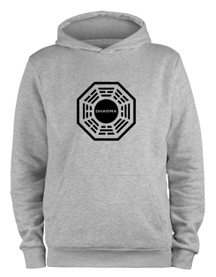 Styletex23 Kapuzenpullover Lost Dharma Initiative Logo, XXL grau