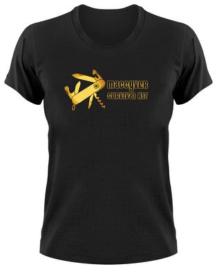 Styletex23 T-Shirt Damen #3 Macgver Fun Kult, Taschenmesser