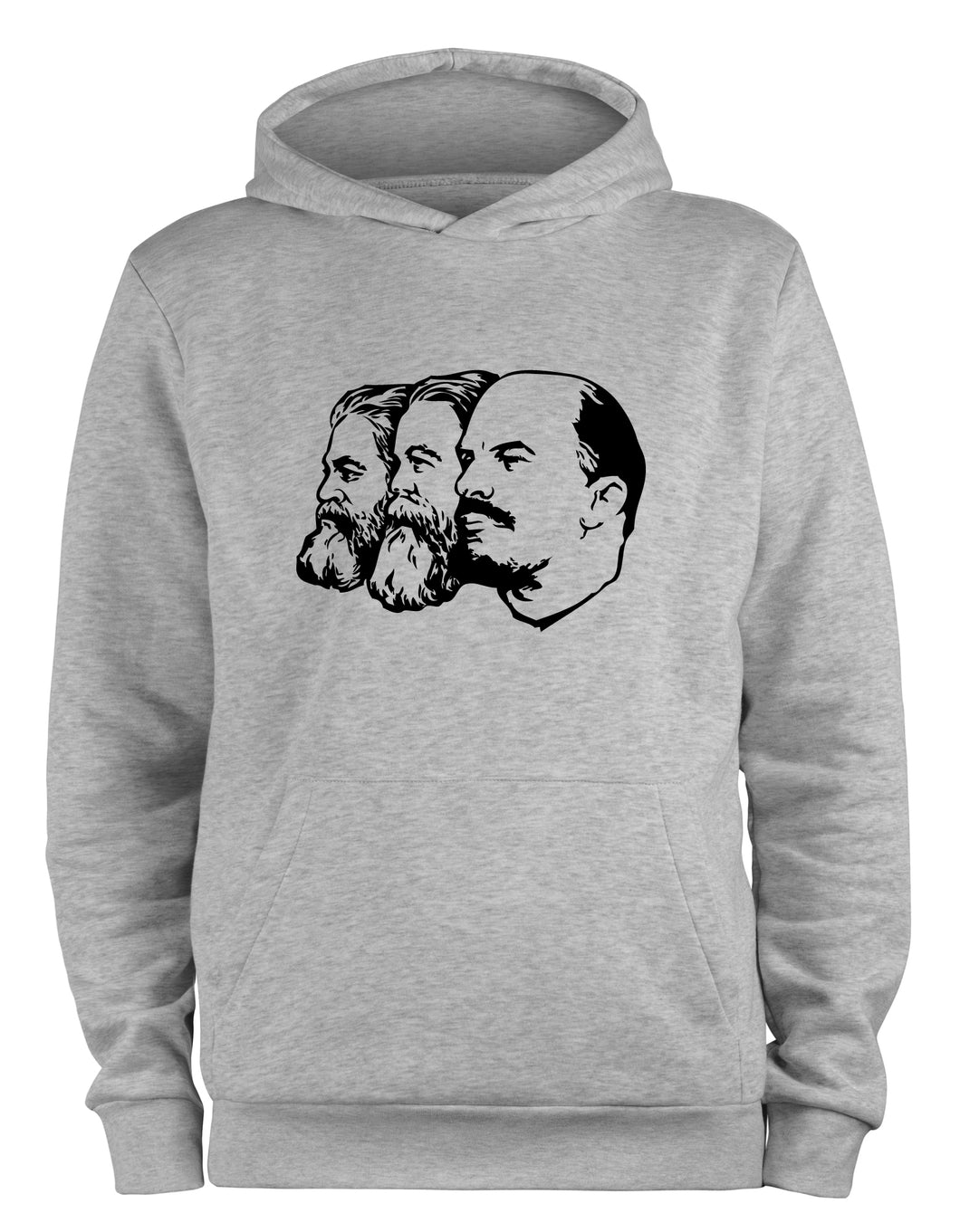 Styletex23 Kapuzenpullover Marx Engels Lenin, XXL grau