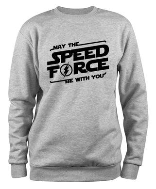 Styletex23 Sweatshirt May The Speed Force Be With You Fun, XXL grau