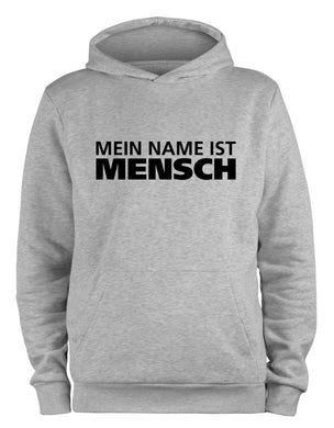 Styletex23 Kapuzenpullover Mein Name ist Mensch, XXL grau