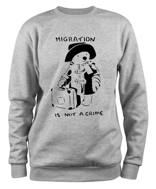 Styletex23 Sweatshirt Migration is Not a Crime, XXL grau