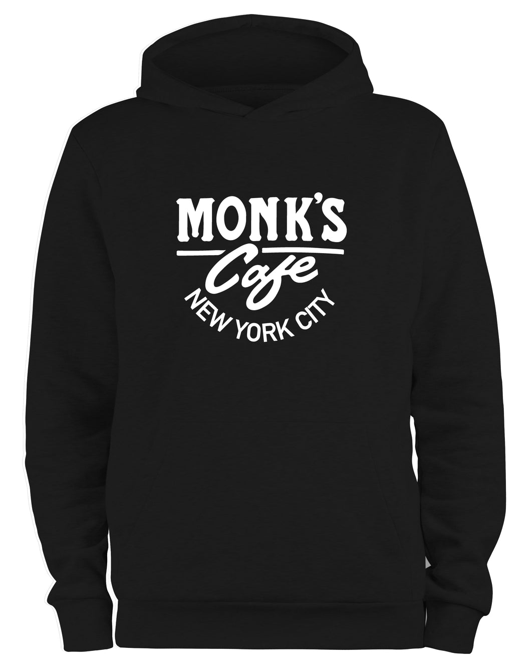 Styletex23 Kapuzenpullover Monk's Cafe Seinfeld Logo, schwarz XXL