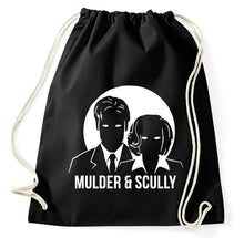 Lade das Bild in den Galerie-Viewer, Mulder And Scully Fan Turnbeutel Sportbeutel Gym Bag, schwarz
