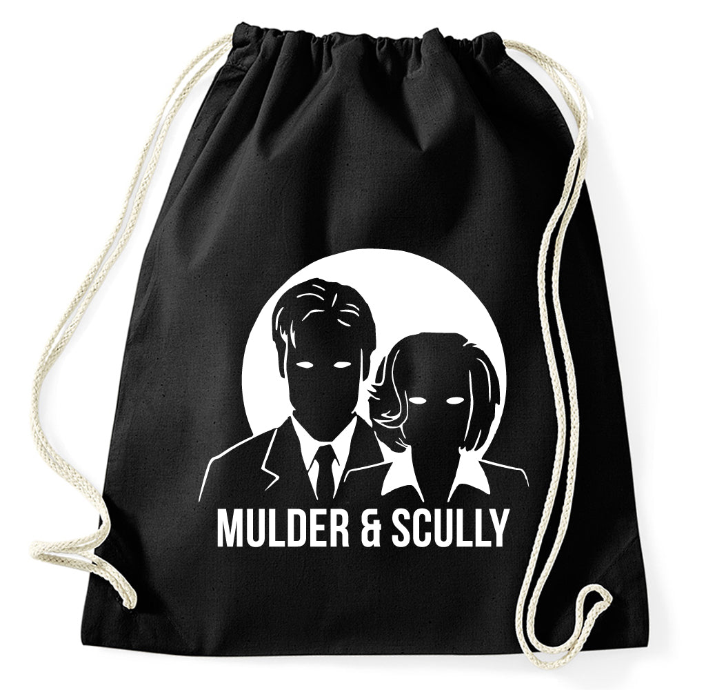 Mulder And Scully Fan Turnbeutel Sportbeutel Gym Bag, schwarz