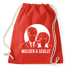 Lade das Bild in den Galerie-Viewer, Mulder And Scully Fan Turnbeutel Sportbeutel Gym Bag, red
