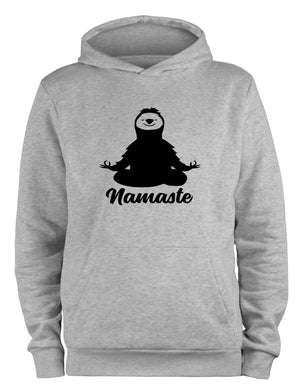 Styletex23 Kapuzenpullover Namaste Faultier Sloth, XXL grau