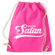 Lade das Bild in den Galerie-Viewer, Praise Satan Fun Turnbeutel Sportbeutel Gym Bag, pink
