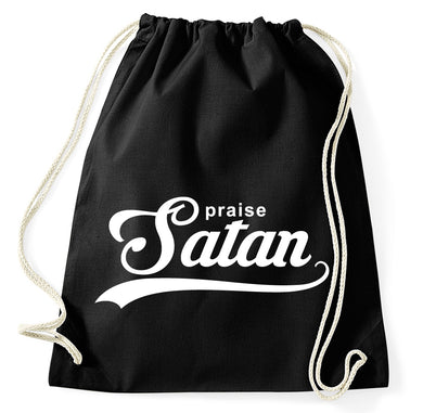 Praise Satan Fun Turnbeutel Sportbeutel Gym Bag, schwarz