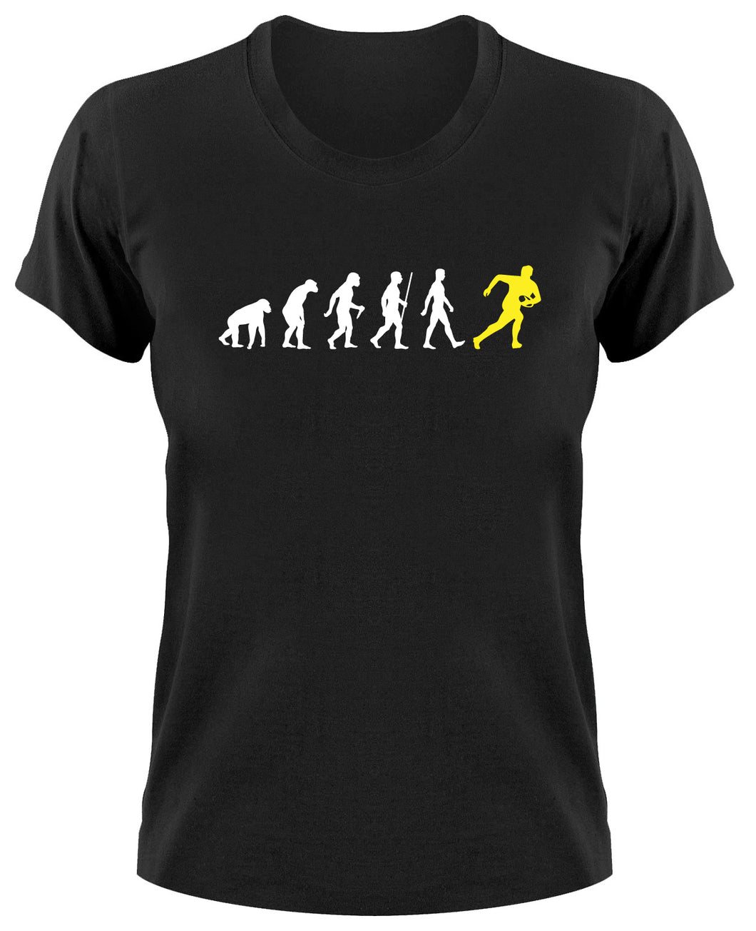 Styletex23 T-Shirt Damen Rugby Fun Evolution of Man