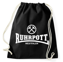 Lade das Bild in den Galerie-Viewer, Ruhrpott Westfalen Ruhrgebiet Turnbeutel Sportbeutel Gym Bag, schwarz
