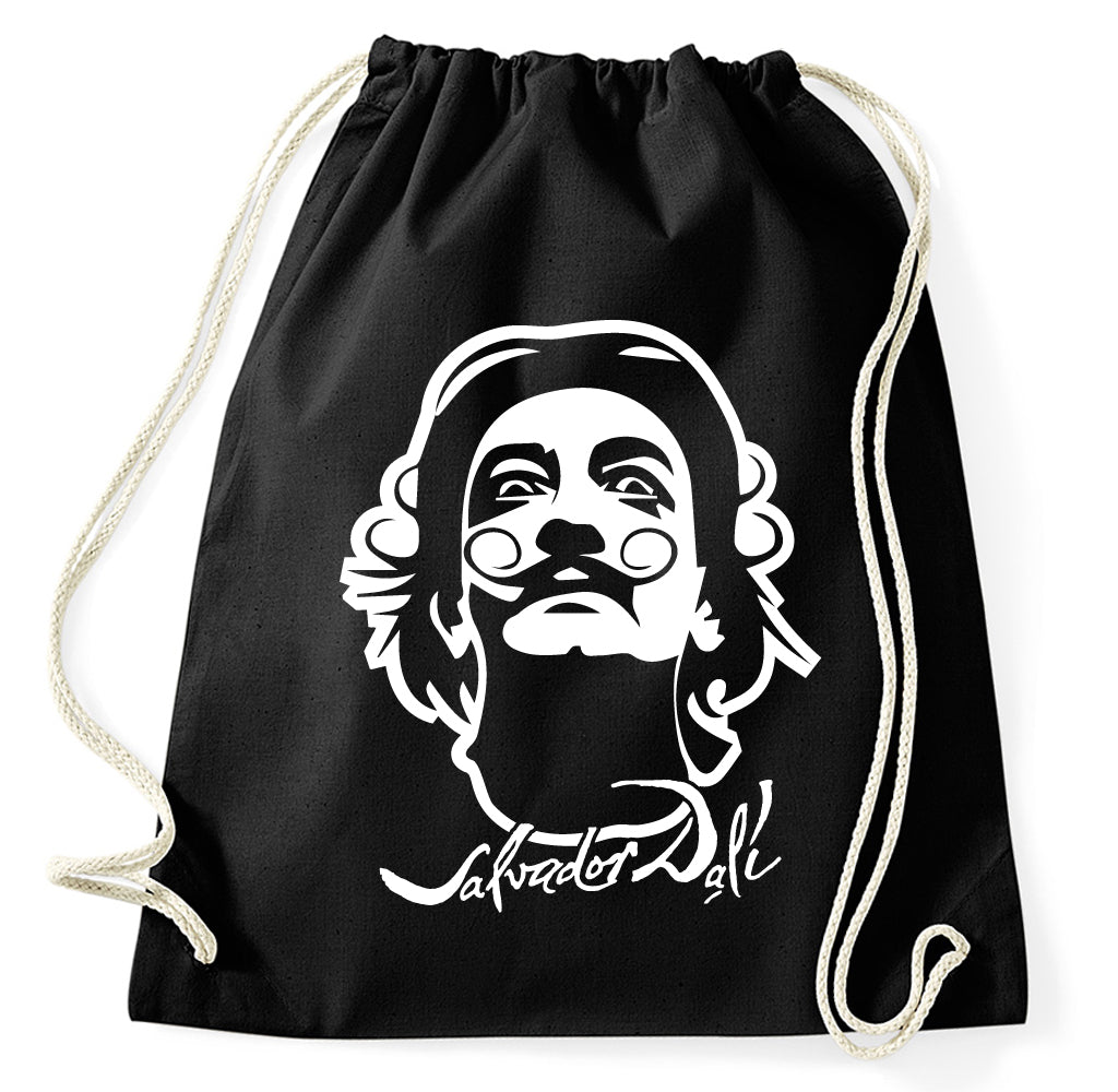 Salvador Dali Turnbeutel Sportbeutel Gym Bag, schwarz