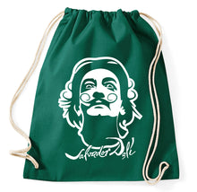 Lade das Bild in den Galerie-Viewer, Salvador Dali Turnbeutel Sportbeutel Gym Bag, flaschengrün
