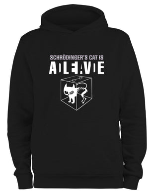 Styletex23 Kapuzenpullover Schroedingers Cat is still alive dead, schwarz XXL