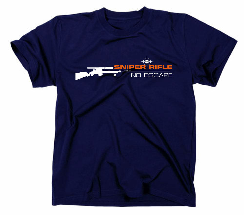 Styletex23 T-Shirt Herren Sniper Rifle No Escape, navy, XXL